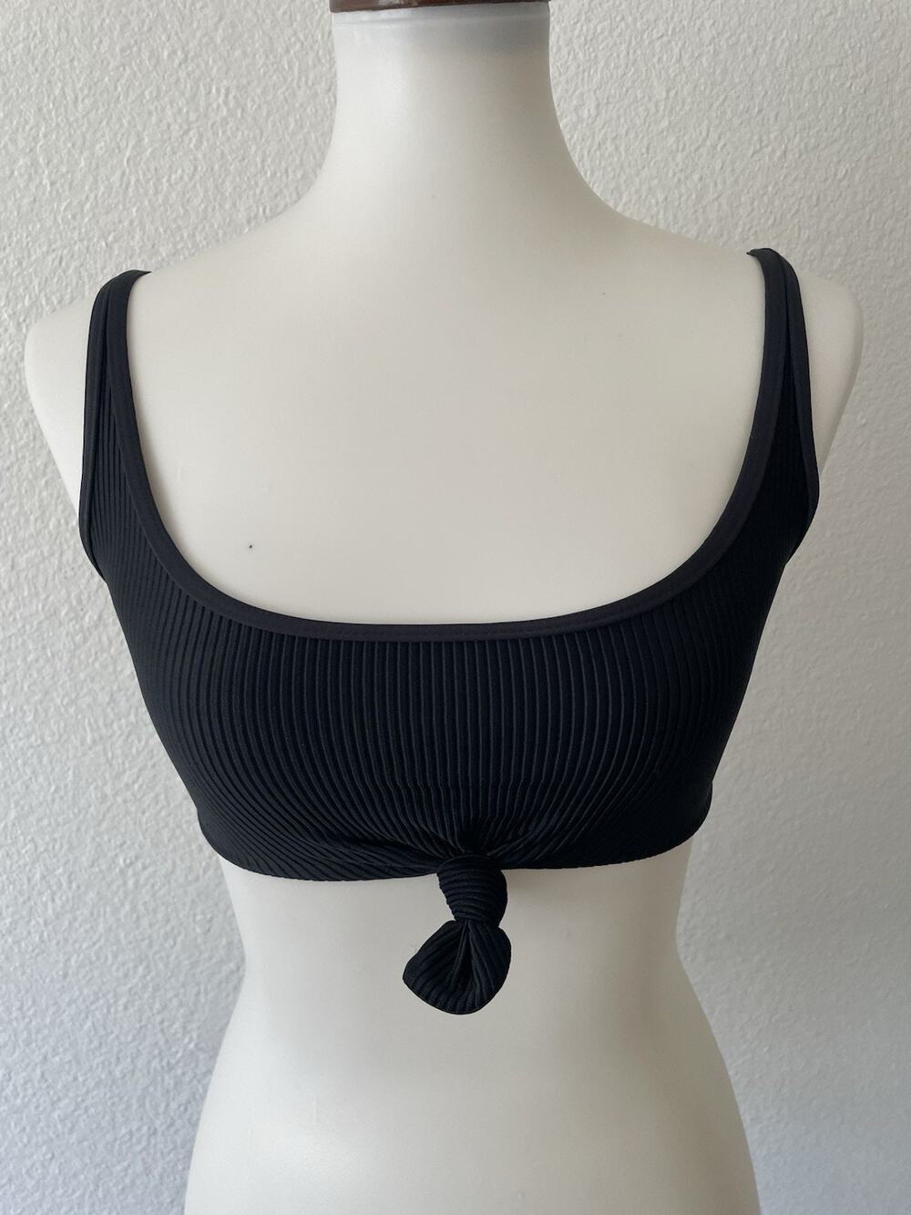 Frankies Swim Knotted Bikini Top Ribbed Swimwear Greer